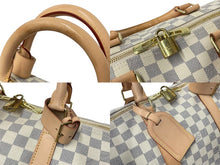 Load image into Gallery viewer, 新品同様 LOUIS VUITTON ルイヴィトン ボストンバッグ キーポル50 ダミエアズール N41430 ホワイト 中古 62819