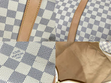 Load image into Gallery viewer, 新品同様 LOUIS VUITTON ルイヴィトン ボストンバッグ キーポル50 ダミエアズール N41430 ホワイト 中古 62819