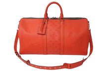 Load image into Gallery viewer, LOUIS VUITTON ルイヴィトン 22SS キーポル バンドリエール 50 ボストンバッグ タイガラマ M59337 レッド 美品 中古 62856