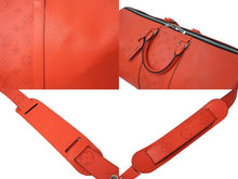 Load image into Gallery viewer, LOUIS VUITTON ルイヴィトン 22SS キーポル バンドリエール 50 ボストンバッグ タイガラマ M59337 レッド 美品 中古 62856