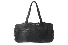 Load image into Gallery viewer, 極美品 CHROME HEARTS クロムハーツ セメタリーパッチ ボストンバッグ タイニーダッフル レザー ブラック 中古 63454