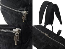 Load image into Gallery viewer, 極美品 CHROME HEARTS クロムハーツ セメタリーパッチ ボストンバッグ タイニーダッフル レザー ブラック 中古 63454