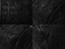 Load image into Gallery viewer, 極美品 CHROME HEARTS クロムハーツ セメタリーパッチ ボストンバッグ タイニーダッフル レザー ブラック 中古 63454