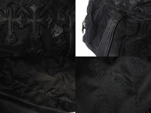 Load image into Gallery viewer, 極美品 CHROME HEARTS クロムハーツ セメタリーパッチ ボストンバッグ タイニーダッフル レザー ブラック 中古 63454