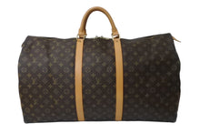Load image into Gallery viewer, LOUIS VUITTON ルイ ヴィトン キーポル60 ボストンバッグ M41422 モノグラム ブラウン PVC ヌメ革 レザー 美品 中古 63475