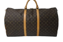Load image into Gallery viewer, LOUIS VUITTON ルイ ヴィトン キーポル60 ボストンバッグ M41422 モノグラム ブラウン PVC ヌメ革 レザー 美品 中古 63475