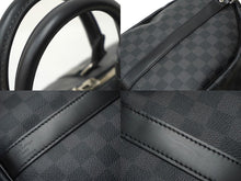 Load image into Gallery viewer, 新品同様 LOUIS VUITTON ルイヴィトン RFID ボストン キーポルバンドリエール45 ダミエグラフィット N41418 ブラック シルバー金具 中古 63537