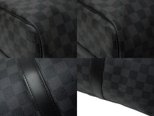 Load image into Gallery viewer, 新品同様 LOUIS VUITTON ルイヴィトン RFID ボストン キーポルバンドリエール45 ダミエグラフィット N41418 ブラック シルバー金具 中古 63537