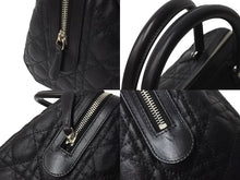 Load image into Gallery viewer, 極美品 ChristianDior クリスチャンディオール レディディオール ミニボストンバッグ カナージュ トロッター柄 ブラック 中古 63886