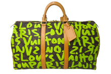 Load image into Gallery viewer, LOUIS VUITTON ルイ ヴィトン キーポル50 モノグラム グラフィティ スティーブン スプラウス M93700 グリーン 美品 中古 64130