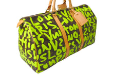 Load image into Gallery viewer, LOUIS VUITTON ルイ ヴィトン キーポル50 モノグラム グラフィティ スティーブン スプラウス M93700 グリーン 美品 中古 64130