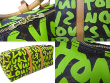 Load image into Gallery viewer, LOUIS VUITTON ルイ ヴィトン キーポル50 モノグラム グラフィティ スティーブン スプラウス M93700 グリーン 美品 中古 64130