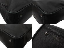 Load image into Gallery viewer, CHROME HEARTS クロムハーツ ラージクロス ボストンバッグ ダガーファスナー レザー ブラック シルバー金具 美品 中古 64342
