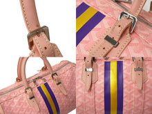 Load image into Gallery viewer, GOYARD ゴヤール クロワジュール ボストンバッグ 限定カラー ピンク マーカージュ イニシャル 良品 中古 64456