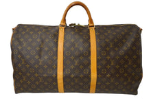 Load image into Gallery viewer, LOUIS VUITTON ルイ ヴィトン キーポルバンドリエール60 ボストンバッグ M41412 モノグラム PVC ヌメ革 レザー 美品 中古 64509