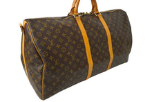 Load image into Gallery viewer, LOUIS VUITTON ルイ ヴィトン キーポルバンドリエール60 ボストンバッグ M41412 モノグラム PVC ヌメ革 レザー 美品 中古 64509