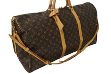 Load image into Gallery viewer, LOUIS VUITTON ルイ ヴィトン キーポルバンドリエール60 ボストンバッグ M41412 モノグラム PVC ヌメ革 レザー 美品 中古 64548