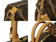 Load image into Gallery viewer, LOUIS VUITTON ルイ ヴィトン キーポルバンドリエール60 ボストンバッグ M41412 モノグラム PVC ヌメ革 レザー 美品 中古 64548