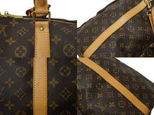 Load image into Gallery viewer, LOUIS VUITTON ルイ ヴィトン キーポルバンドリエール60 ボストンバッグ M41412 モノグラム PVC ヌメ革 レザー 美品 中古 64548