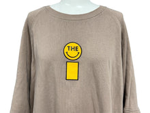 Load image into Gallery viewer, THEi ジアイ スマイリー ルーズフィット スウェット Tシャツ サイズXL ベージュ コットン ラグラン プリント 美品 中古 64704