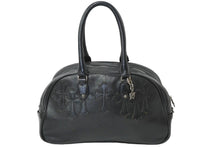 Load image into Gallery viewer, ChromeHearts クロムハーツ スモール ジムバッグ セメタリークロスパッチ ボストンバッグ CHチャーム ブラック 良品 中古 64717