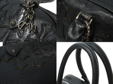 Load image into Gallery viewer, ChromeHearts クロムハーツ スモール ジムバッグ セメタリークロスパッチ ボストンバッグ CHチャーム ブラック 良品 中古 64717