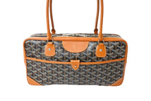 Load image into Gallery viewer, GOYARD ゴヤール サンマルタン ミニボストンバッグ ショルダーバッグ PVC レザー ブラウン ブラック シルバー金具 美品 中古 65104