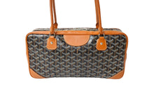 Load image into Gallery viewer, GOYARD ゴヤール サンマルタン ミニボストンバッグ ショルダーバッグ PVC レザー ブラウン ブラック シルバー金具 美品 中古 65104