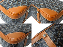 Load image into Gallery viewer, GOYARD ゴヤール サンマルタン ミニボストンバッグ ショルダーバッグ PVC レザー ブラウン ブラック シルバー金具 美品 中古 65104
