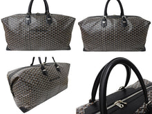Load image into Gallery viewer, GOYARD ゴヤール ボーイング65 ボストンバッグ ヘリンボーン ゴヤールデインキャンバス ブラック シルバー金具 美品 中古 65129