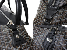 Load image into Gallery viewer, GOYARD ゴヤール ボーイング65 ボストンバッグ ヘリンボーン ゴヤールデインキャンバス ブラック シルバー金具 美品 中古 65129