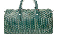 Load image into Gallery viewer, 新品未使用 GOYARD ゴヤール ボストン50バッグ ボストンバッグ BOSTON050TY09CL09P レザー PVC グリーン シルバー金具 中古 65298