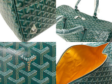 Load image into Gallery viewer, 新品未使用 GOYARD ゴヤール ボストン50バッグ ボストンバッグ BOSTON050TY09CL09P レザー PVC グリーン シルバー金具 中古 65298