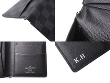 Load image into Gallery viewer, LOUIS VUITTON ルイ ヴィトン オーガナイザードゥポッシュ カードケース KHイニシャル入り ダミエ ブラック N63143 美品 中古 65667