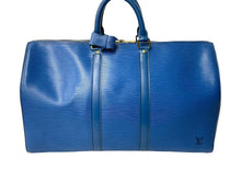 Load image into Gallery viewer, LOUIS VUITTON ルイ ヴィトン キーポル45 ボストンバッグ 旅行バッグ M42975 エピレザー トレドブルー 美品 中古 65669