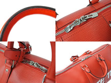 Load image into Gallery viewer, LOUIS VUITTON SUPREME シュプリームルイヴィトン キーポル バンドリエール45 ボストンバッグ M53419 エピ レッド 美品 中古 65689