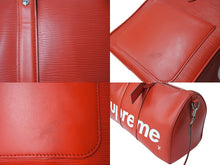 Load image into Gallery viewer, LOUIS VUITTON SUPREME シュプリームルイヴィトン キーポル バンドリエール45 ボストンバッグ M53419 エピ レッド 美品 中古 65689