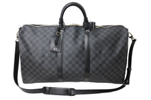 Load image into Gallery viewer, 新品同様 LOUIS VUITTON ルイヴィトン キーポル バンドリエール55 ボストンバッグ N41413 ダミエグラフィット ブラック 中古 65699