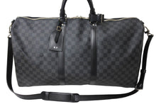 Load image into Gallery viewer, 新品同様 LOUIS VUITTON ルイヴィトン キーポル バンドリエール55 ボストンバッグ N41413 ダミエグラフィット ブラック 中古 65699