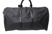 Load image into Gallery viewer, 新品同様 LOUIS VUITTON ルイヴィトン キーポル バンドリエール55 ボストンバッグ N41413 ダミエグラフィット ブラック 中古 65699