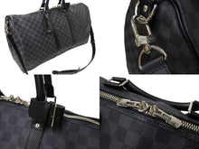 Load image into Gallery viewer, 新品同様 LOUIS VUITTON ルイヴィトン キーポル バンドリエール55 ボストンバッグ N41413 ダミエグラフィット ブラック 中古 65699