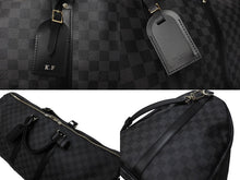 Load image into Gallery viewer, 新品同様 LOUIS VUITTON ルイヴィトン キーポル バンドリエール55 ボストンバッグ N41413 ダミエグラフィット ブラック 中古 65699