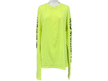 Load image into Gallery viewer, VETEMENTS ヴェトモン 長袖Tシャツ アームロゴプリント クールネック MS16TP23 サイズM 16SS ブラック イエロー 美品 中古 65759