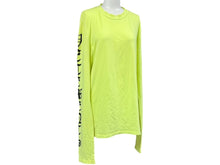 Load image into Gallery viewer, VETEMENTS ヴェトモン 長袖Tシャツ アームロゴプリント クールネック MS16TP23 サイズM 16SS ブラック イエロー 美品 中古 65759