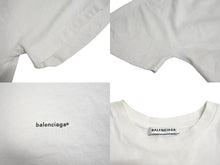 Load image into Gallery viewer, BALENCIAGA バレンシアガ 半袖Tシャツ ミニロゴオーバーサイズTシャツ 2017 ホワイト コットン XS 482204 美品 中古 65915
