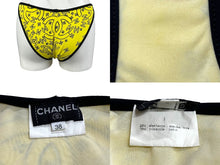 Load image into Gallery viewer, CHANEL シャネル スイムウェア 水着 ビキニ P05086V04148 サイズ38 ヴィンテージ ココマーク 総柄 イエロー ブラック 美品 中古 65951