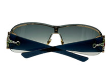 Load image into Gallery viewer, GUCCI グッチ サングラス GG2746/S ホースビット ブルーグラデーション 花柄 73□01 125 ゴールド金具 美品 中古 66085