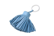 Load image into Gallery viewer, HERMES エルメス カルメン キーホルダー キーチャーム バッグアクセサリー フリンジ ラムスキン ブルージーン 美品 中古 66541