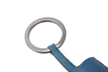 Load image into Gallery viewer, HERMES エルメス カルメン キーホルダー キーチャーム バッグアクセサリー フリンジ ラムスキン ブルージーン 美品 中古 66541