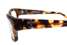 Load image into Gallery viewer, ChromeHearts クロムハーツ メガネ BLUE BALLZ 51□22-135 BSフレア プラスチック ブラウン イエロー シルバー金具 美品 中古 66598